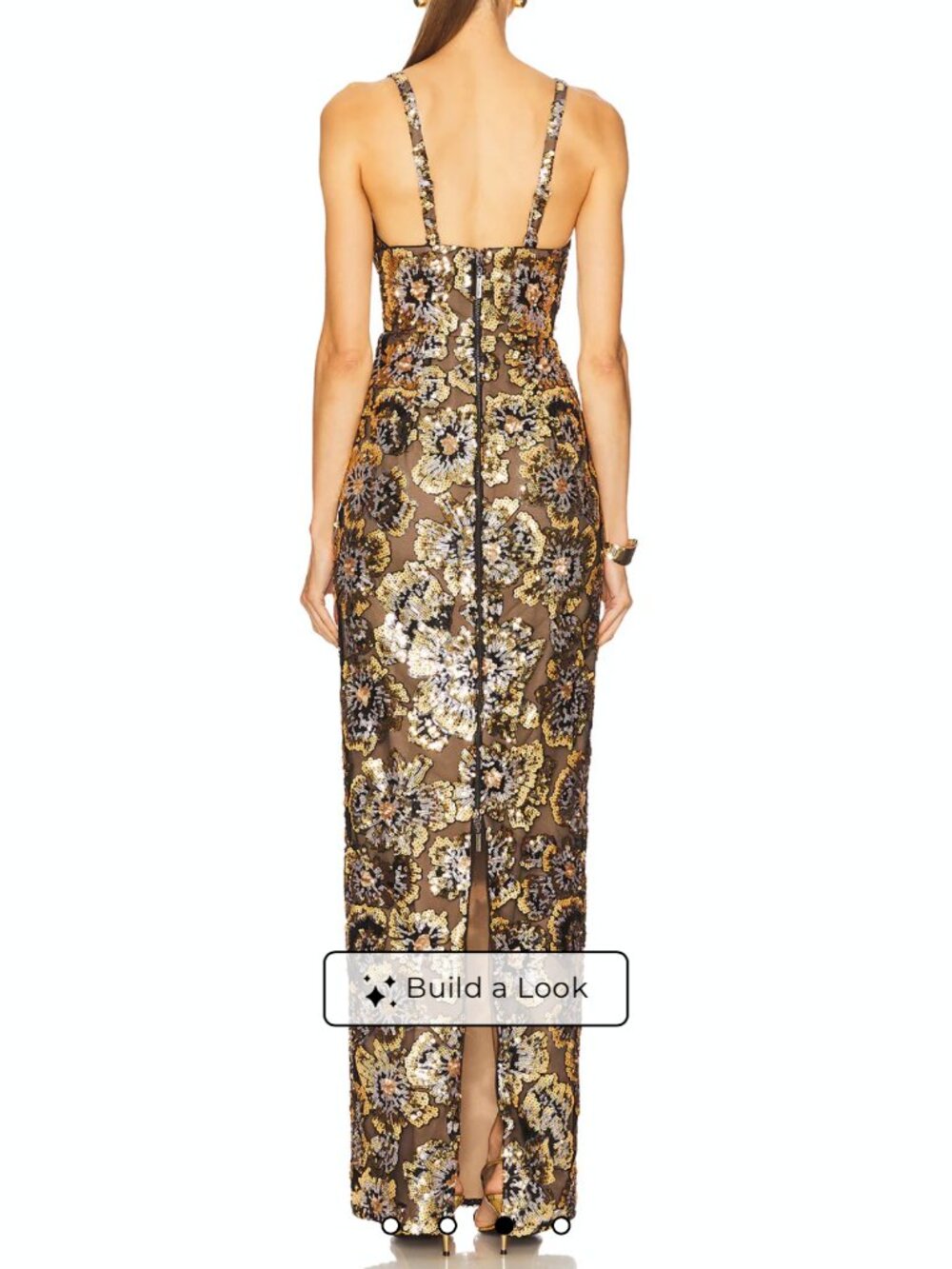 BRAND NEW NEVER USED- Bronx and Banco, Allegra Sequin Gold Multi Gown - Size 10 - Picture 3 of 8